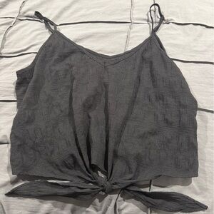 SHEIN Charcoal Tie-Front Camisole